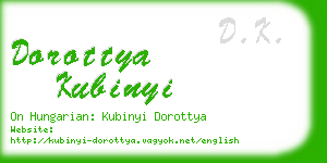 dorottya kubinyi business card